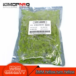 Vibrant Multicolor 5mm LED Light - Emitting Diodes (1000 Pieces) (Yellow rurn yellow)