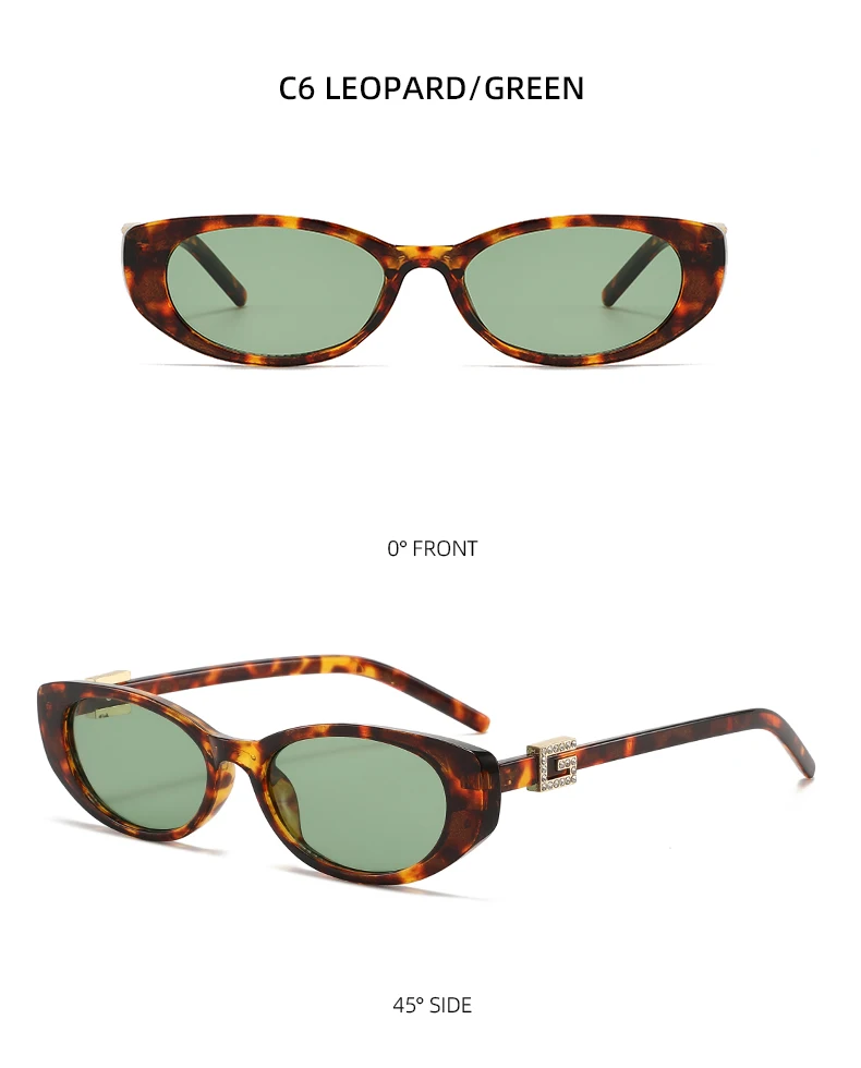 Luxuriöse Designer Cat-Eye Sonnenbrille für Damen, Retro Kleiner Rahmen, G-Luxus-Sonnenbrillen, Outdoor HD Fahrsonnenbrille, Damen-Eyewear – Detail 11
