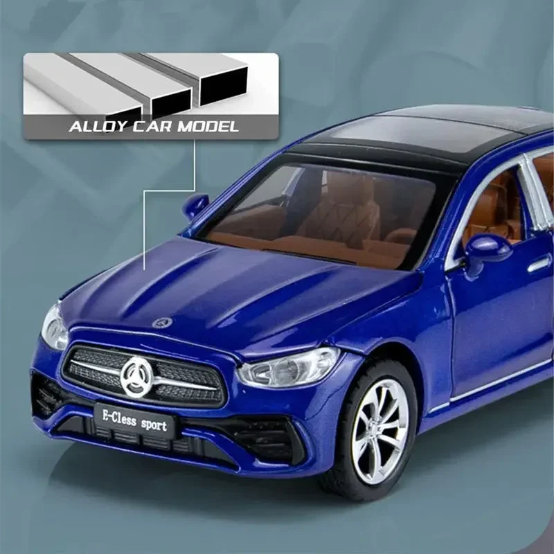 1:32 E300 L E-Class Alloy Car Model Diecasts Metal Toy Vehicles Car Model Simulation Sound and Light Collection Childrens Gifts 2