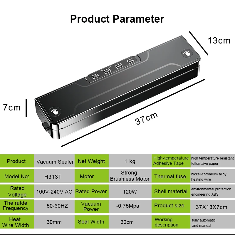 MAXFUTURE Automatic Vacuum Sealer Vac Packer Food Sealer Sous Vide FoodSaver Vacuum Sealer Machine Including 15 Vacuum Bags FREE images - 6