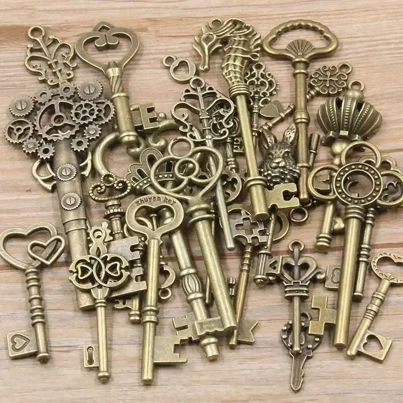 Key Charms Metal Pendant For Jewelry Making