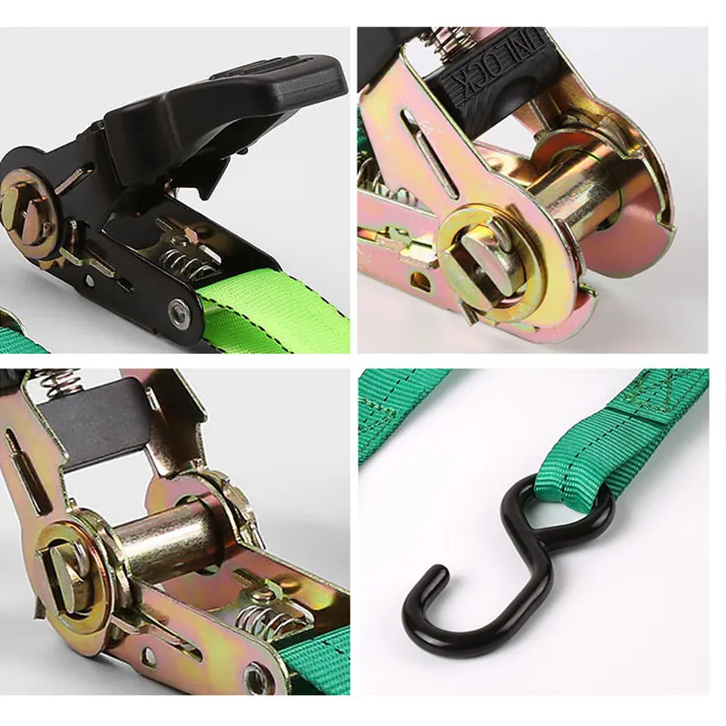 5M Car Motorcycle Cargo Strap Tension Rope Tie Down Strap Strong Ratchet Belt for Luggage Bag Lashing Rope elastic bands