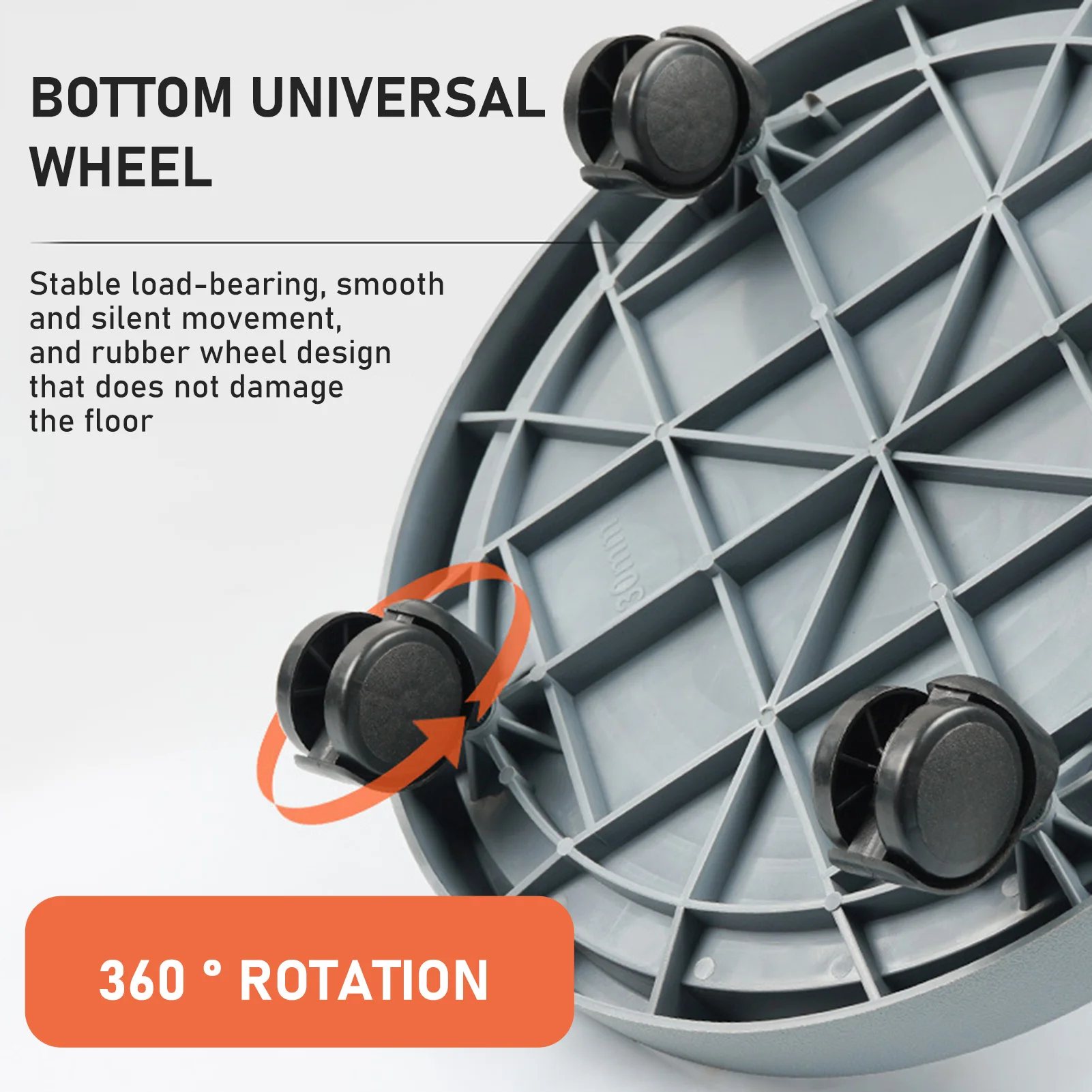 Round Movable Flower Pot Stand Tray with Wheels Heavy Duty Planter Bonsai Pot Mobile Tray Multifunctional Flower Disc Base plant pot rack plant stand shelf plant stand flowerpot holder