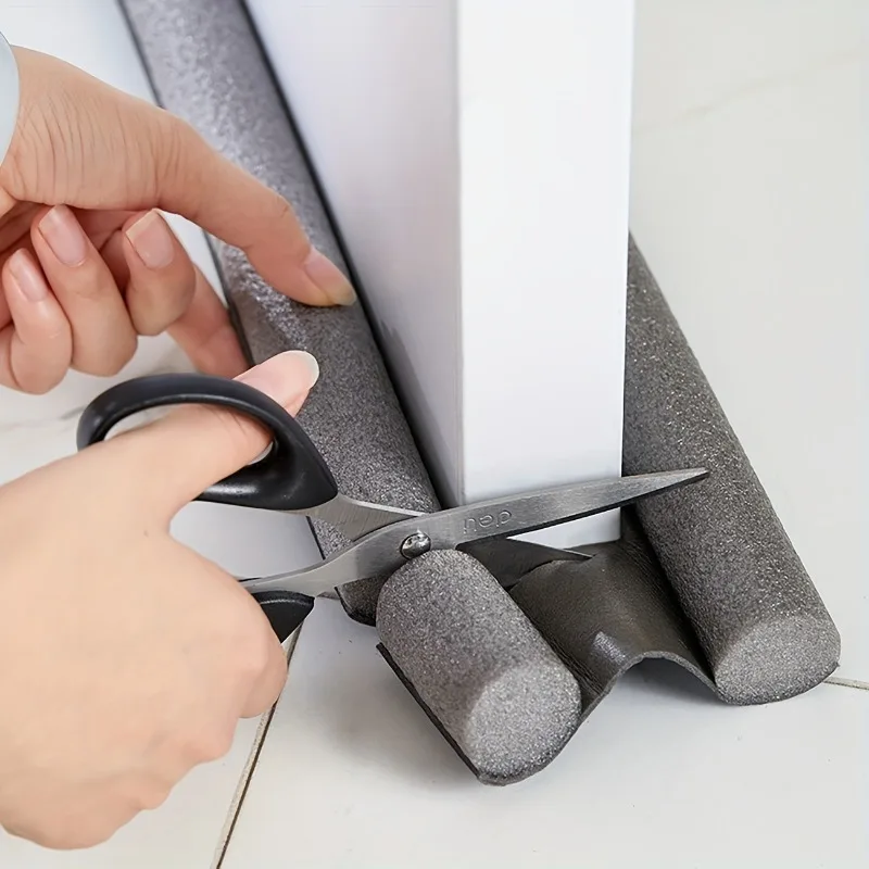 1/2PCS Bottom Door Seal Double-sided Door Crash Protector Waterproof Wind Proof Insect Proof Sealing Strip Sliding Foam Baffle