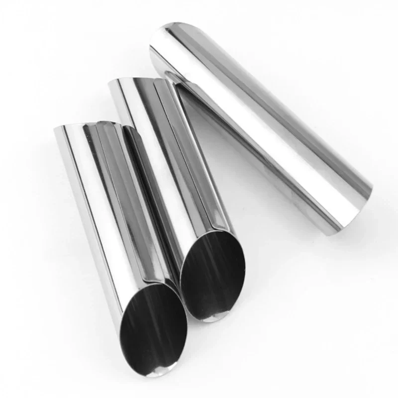 Set Di 18 Stampini Per Cannoli In Acciaio Inox – Tubi Metallici Per Coni E Cialde – Attrezzatura Pasticceria - 2