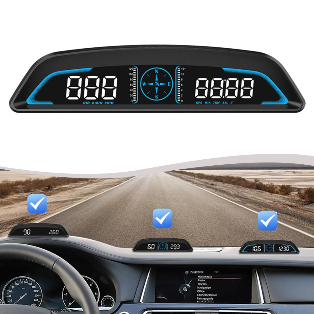운전 안전 GPS 속도계 5.5 인치 LCD HUD 디스플레이 운전 인식 자동 밝기 조정 피로 알림