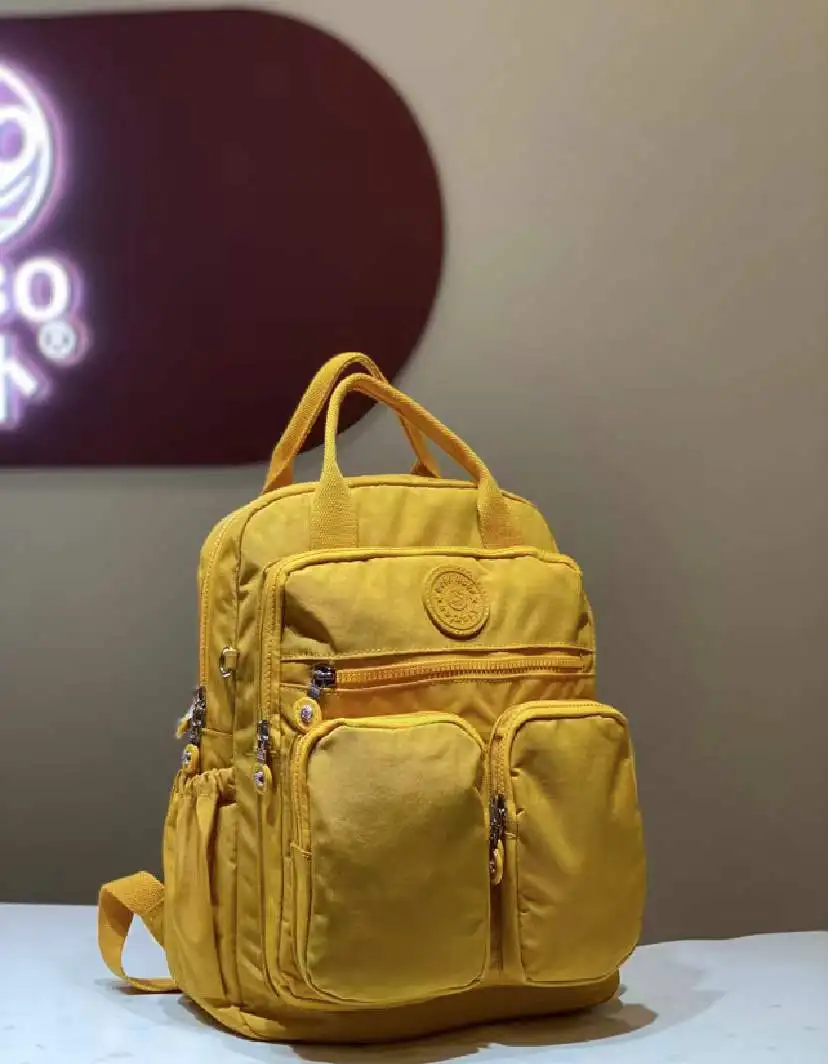 

Waterproof Nylon Backpack for Women, Soft Handle, Multi-Pocket Travel Zipper, School Bags, Laptop Backpack, Fashion, 2023