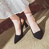 2025 Brand Women Shoes Spring New Quality Women's Pumps Fashion Pointed Shallow Pumps Office Lady Shoes Trend Mid-heel Sandals 4