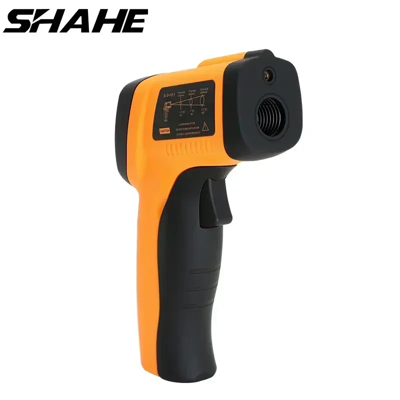 SHAHE Handheld Digital Infrared Thermometer, minus 50 to 380 degrees Celsius minus 50 to 550 degrees Celsius laser temperature meter LCD display temperature gun for industrial