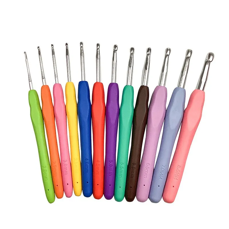 Poignée souple en aluminium TPR pour pull, crochet, document, bricolage, artisanat, écharpe, couture grossière, outil ogo, 9 pièces 6 Poignée souple en aluminium TPR pour pull, crochet, document, bricolage, artisanat, écharpe, couture grossière, outil ogo, 9 pièces 6