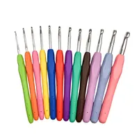 Poignée souple en aluminium TPR pour pull, crochet, document, bricolage, artisanat, écharpe, couture grossière, outil ogo, 9 pièces 6