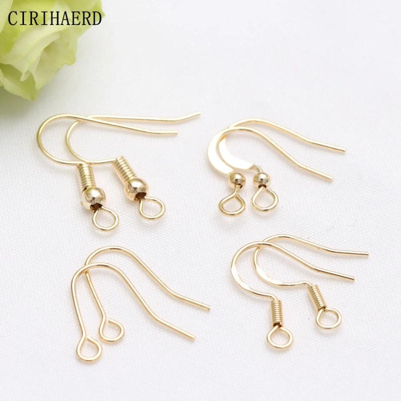 100pcs lot 20x17mm diy earring findings earrings clasps hooks fittings diy jewelry making accessories iron hook earwire jewelry 14K/18K Real Gold Plated Brass Jewelry Hooks Earring Making Supplies DIY Jewelry Accessories Earrings Findings Parts Wholesale