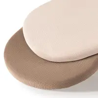 Nouvel ensemble de 2 draps-housses pour berceau de bébé, housse de matelas à langer pour nouveau-né, draps-housses respirants imprimés unis pour lit de bébé, housse de matelas pour berceaux 1