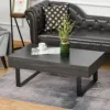 Wooden Retro Living Room Side Table with Underneath Storage and Solid Framework 1