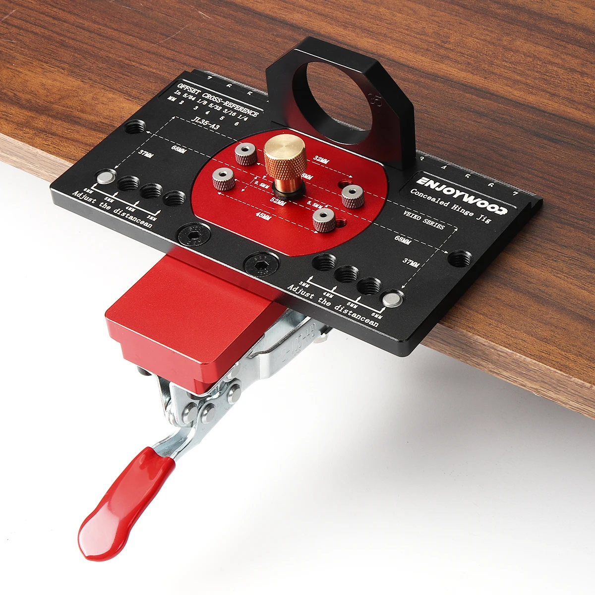 Aluminum Alloy Concealed Hinge Jig Tool for Woodworking