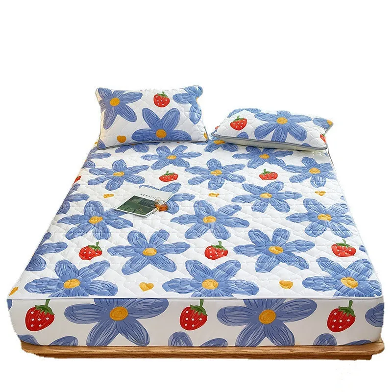 

Waterproof Cotton Fitted Sheet, All Inclusive, Non slip, Brushed Bedcover, Single Piece Mattress Protective Cover