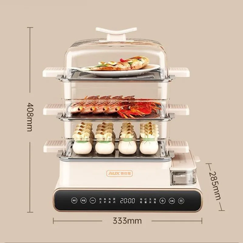 2024 New Home Electric Steaming Pot Stew Steaming Multi functional Steaming Box Cage Three layer Small Breakfast Machine 6