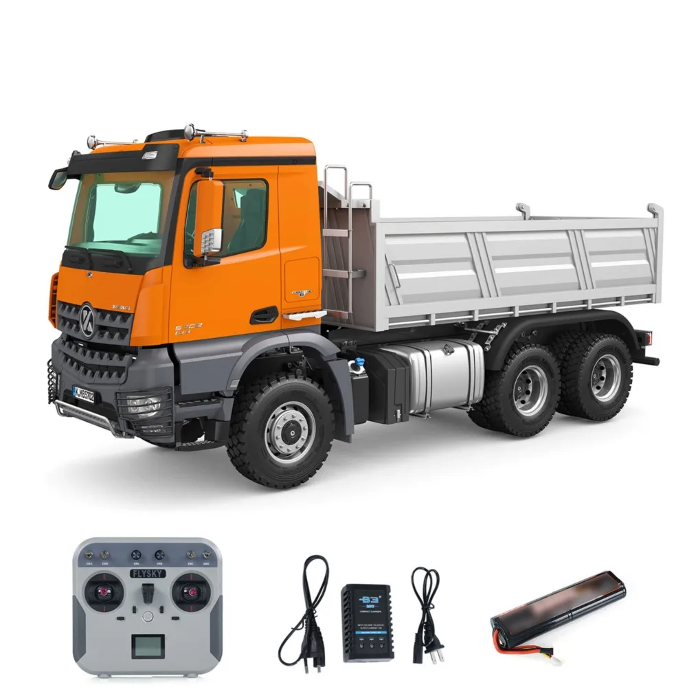 1/14 KABOLITE 5702 2.4G 원격 제어 전동 리프팅 덤퍼 모델 6x6 RC 팁퍼 차량 2단 속도 사운드 라이트 모터카 선물