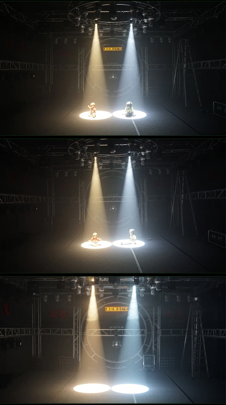 60W LED Imaging Light Stage Follow Profile Spotlight Zoom Warm Light DMX512 90W
