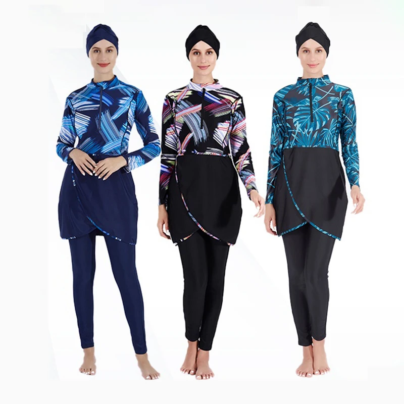 MuslimSwimwearModestBurkiniSwimsuitForWomenHijabSwimmingSuit