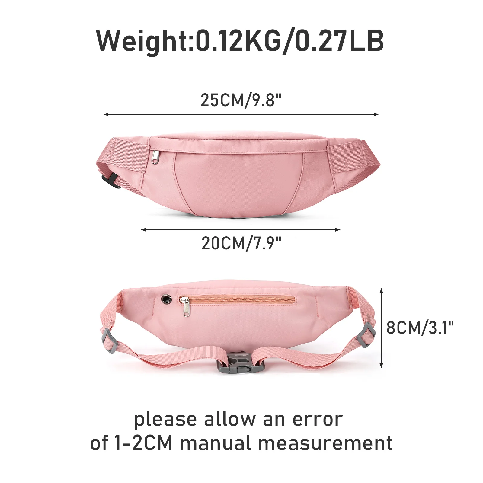 Fanny waist bag Belt Bag for Ladies and Men, Crossbody Belt Bag Adjustable Hip Bag，Hiking, Cycling, Morning Running Waist Bag