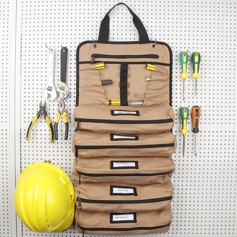Multi-Purpose Tool Bag High Quality Professional Multi Pocket Hardware Tools Pouch Roll UP Portable Small Tools Organizer Bag 5