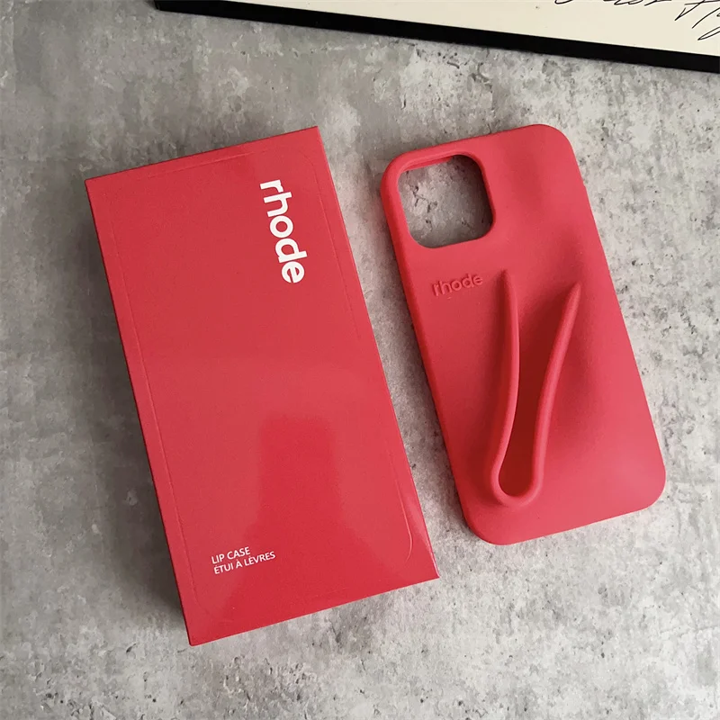 Hot Sale Soft Silicone Phone Case with Portable Lip Gloss Holder
