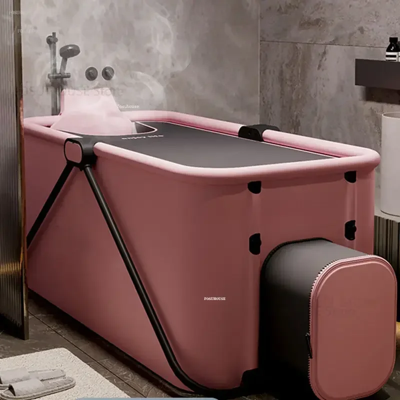 Modern Home ice bath Adult Folding Portable Bathtubs Full-body Sweat Steam Barrel creative large Bidet Thickened Adult Bathtub