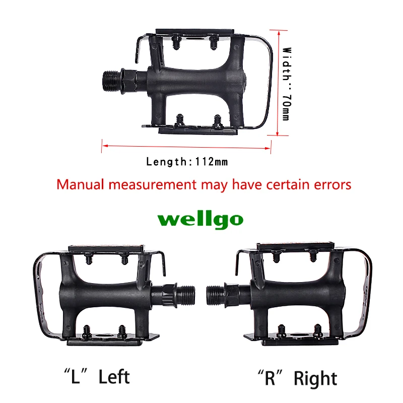WELLGO M085 MTB Pedal Mountain Bike Bearing pedals Double DU Aluminum Alloy Bicycle Anti-skid Treadle Accessories Parts