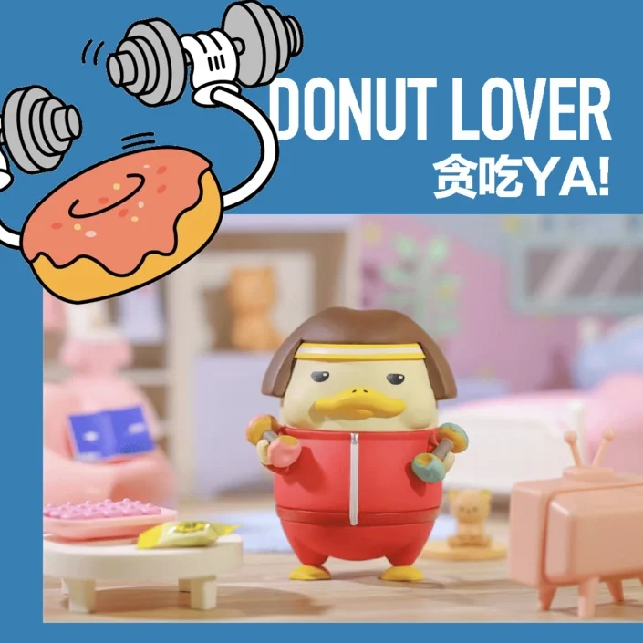 POP MART Duckoo Fitness Series Blind Box Guess Bag Mystery Box Toys Doll Cute Anime Figure Desktop Ornaments Gift Collection
