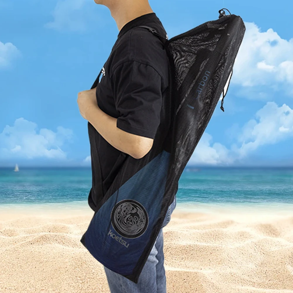 

86cm*24cm Mesh Bag Adjustable Strap Kayaking Paddle Transportation And Portable Storage Bag Drawstring Canoe Paddles Organizer