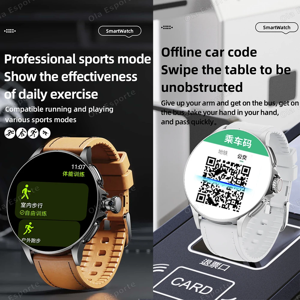4G Smart Watch for men NFC GPS 2G+16G Storage 466*466 HD Dual Camera 2G 4G SIM Card WIFI 1000mAh Fast Internet Access Smartwatch 6