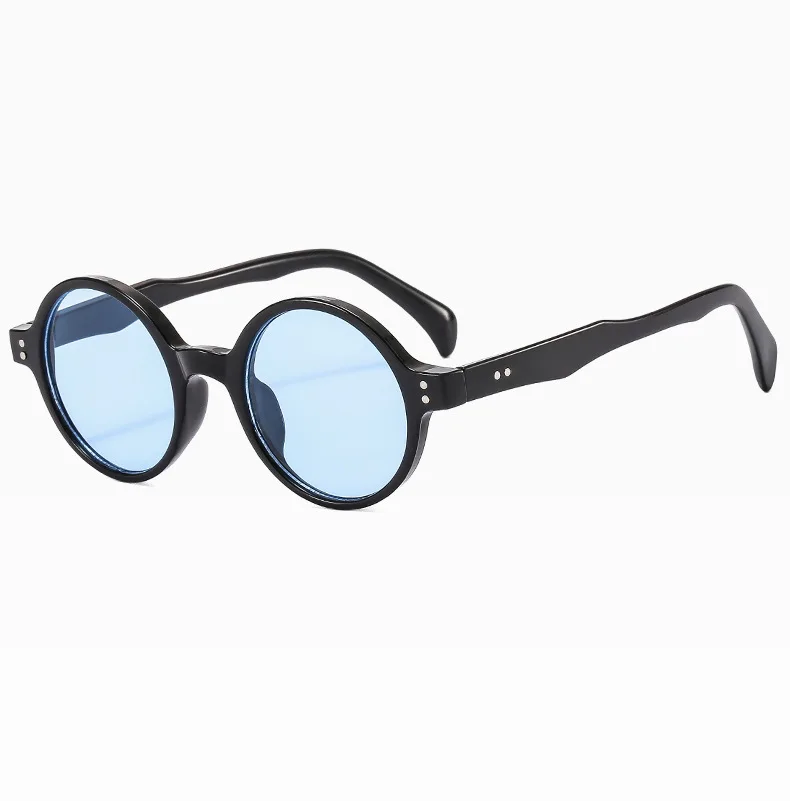 Vintage Runde Sonnenbrille Frauen Marke Designer Niet Sonnenbrille Weibliche Mode Reise Ozean Farbe Shades Oculos De Sol – Detail 12