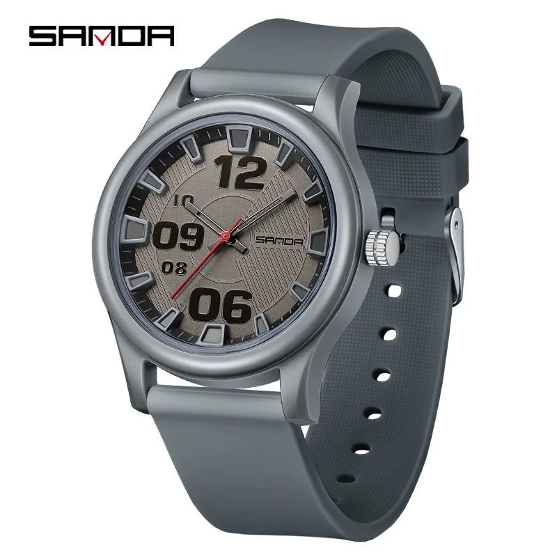 SANDA 3252 Top Popular Student Quartz Watch Fashionable and Simple Luminous Waterproof Silicone Tape Children's Quartz Watch 5
