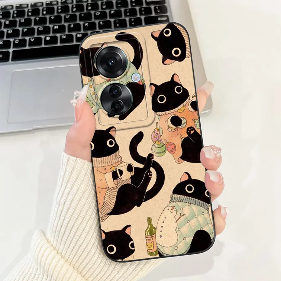 Stylish Painted Soft Silicone Back Cover - Lens Protective Case