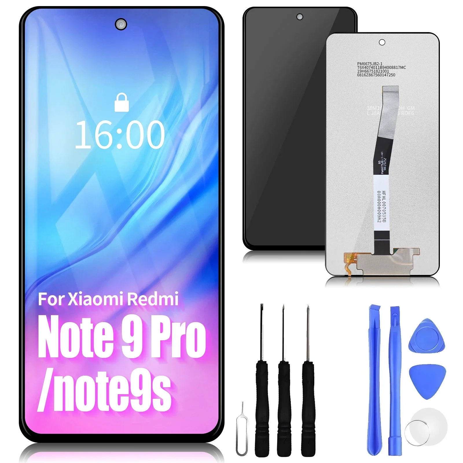 

6.67" For Xiaomi Redmi Note 9Pro LCD Display Touch Screen Digitizer For Redmi Note 9S Display M2003J6B2G Replacement Parts