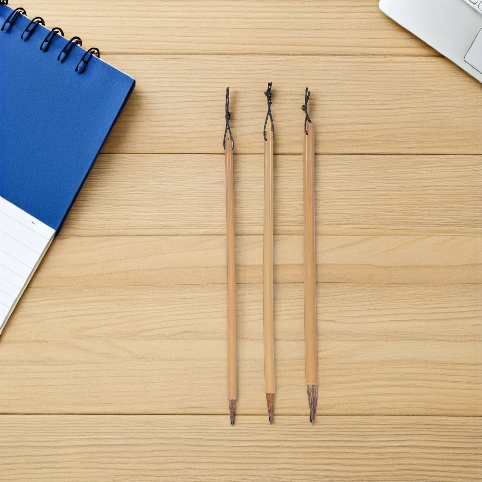 3Pcs 학생용 대나무 서예 붓 전문 늑대털 잉크 붓 중국 일본 수채화 예술 창작용