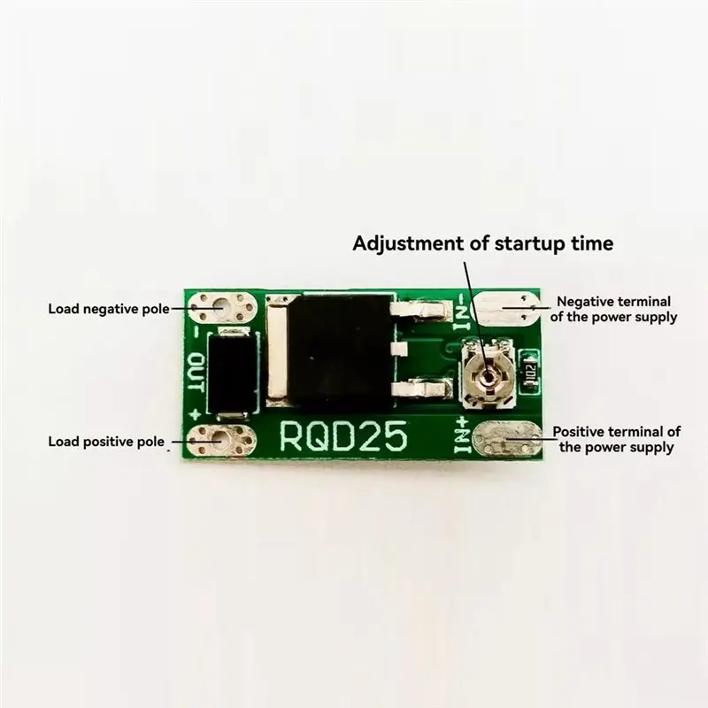 AYHF RQD25 5V-9V 브러시드 DC 모터 소프트 스타트 회로 모듈 PWM 제어 조정 가능한 시간 지연 기능