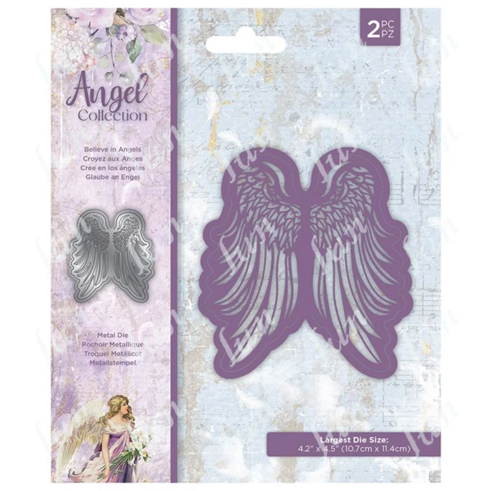 

Metal Cutting Dies 2022 New Believe in Angels Mold Craft Embossing Template Diy Greeting Card Die Cuts Decoration Handmade