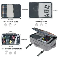 Travel Man Backpack 4 Sets Large Capacity Business Laptop Backpacks with Compartments Multi-functional Waterproof Bag Women 40L 4