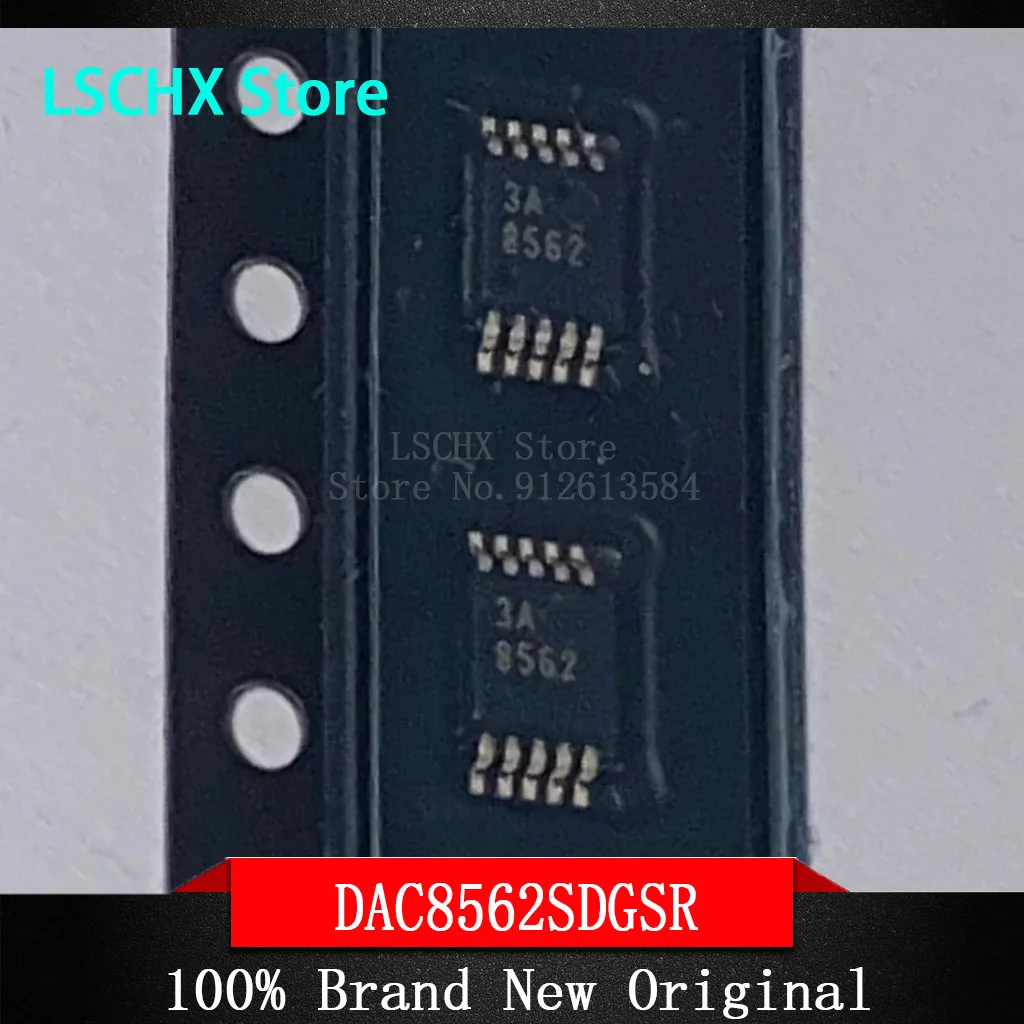 Фото Буферная струна DAC8562SDGSR VSSOP-10-0.5mm 16 бит цифро-аналоговый преобразователь 2, напряжение-буферная струна DAC ± 4, ± 0,2, 1 шт. №3