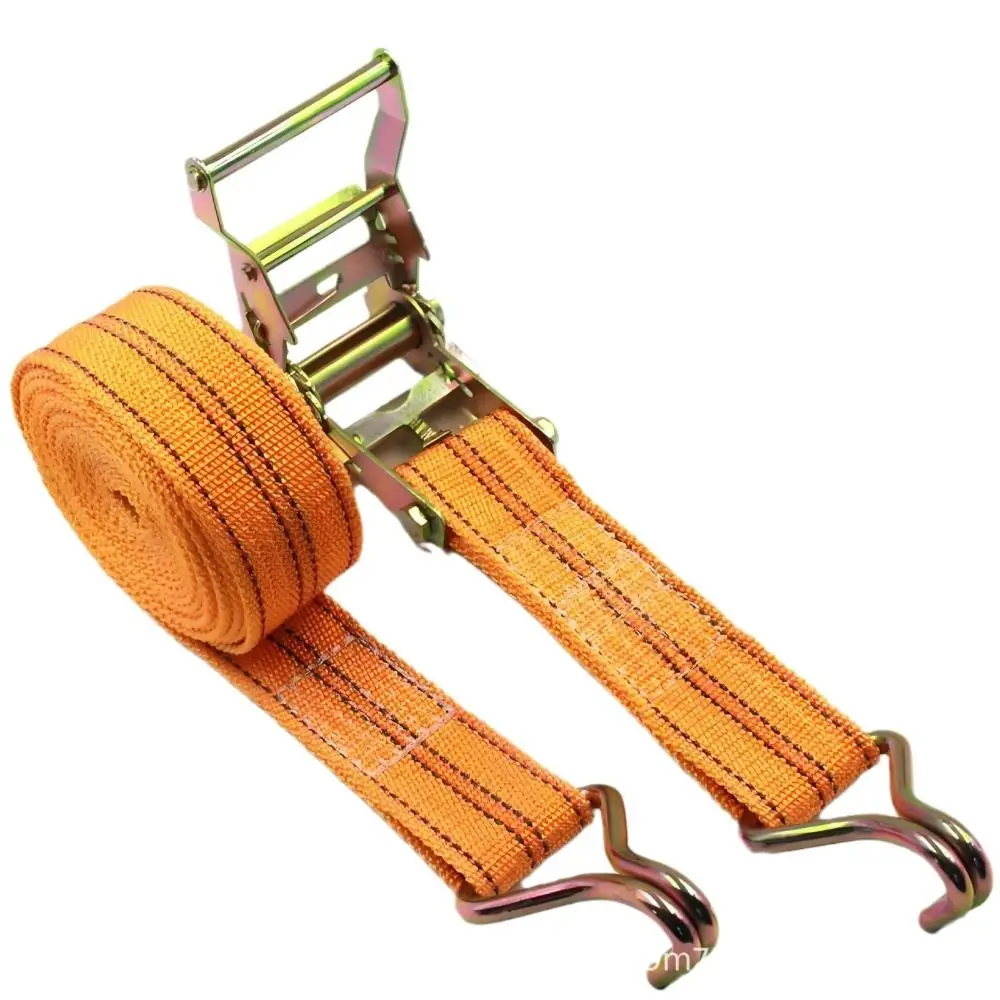 Durable 40mm Tie-down Straps 3/6/8/10/15 Meter Thickened Binding Strapping J Hooks Easy to Use Cargo Truck Strapping Rope