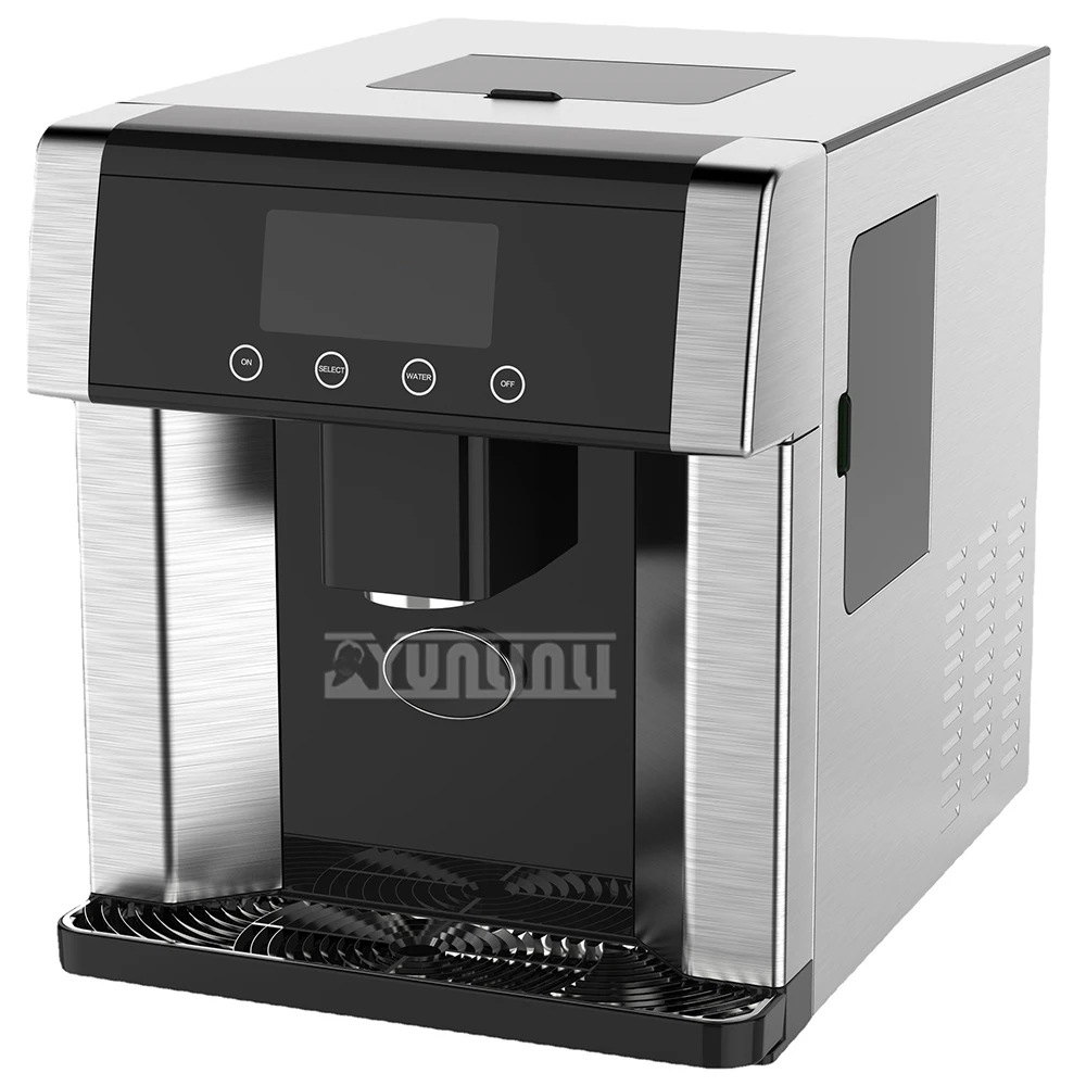 15kg/24H Commercial Automatic Ice Cube Maker Household Portable Stainless Steel Ice Maker