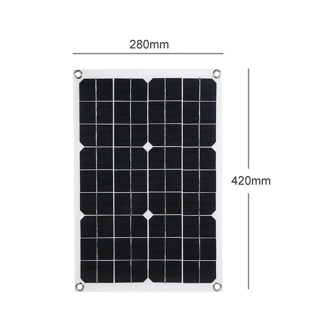 1200W Solar Panel Charger with 100A Controller Dual USB 12V Battery Charging System for Outdoor Camping Car Yacht RV Hiking 3