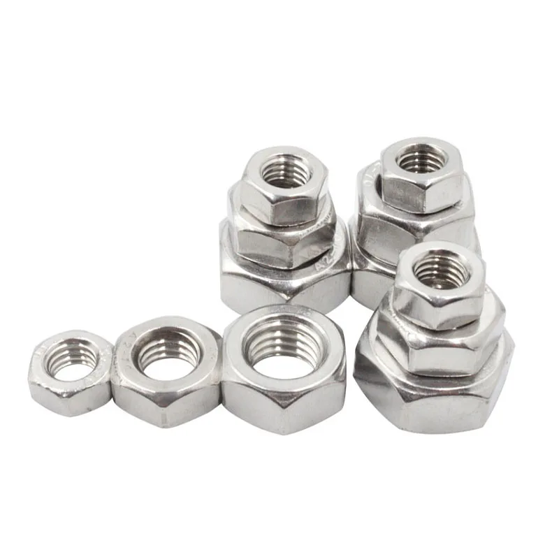 

10pc/50pcs 304 Stainless Steel Hex Hexagon Nut for M6M8M10M1 Screw Bolt