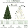 1.5M/2M/3M LED Ring Christmas Tree Tops Lights Decoration Tree Lights String for Patio Garden Outdoor Waterproof Waterfall Light 6