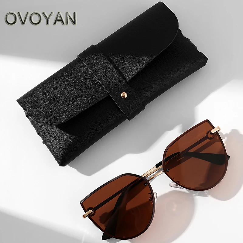 

OVOYAN Cateye Oversized Sunglasses Women Luxury Brand Glasses Women/Men Gradient Eyewear Women Metal 2023 Gafas De Sol Mujer