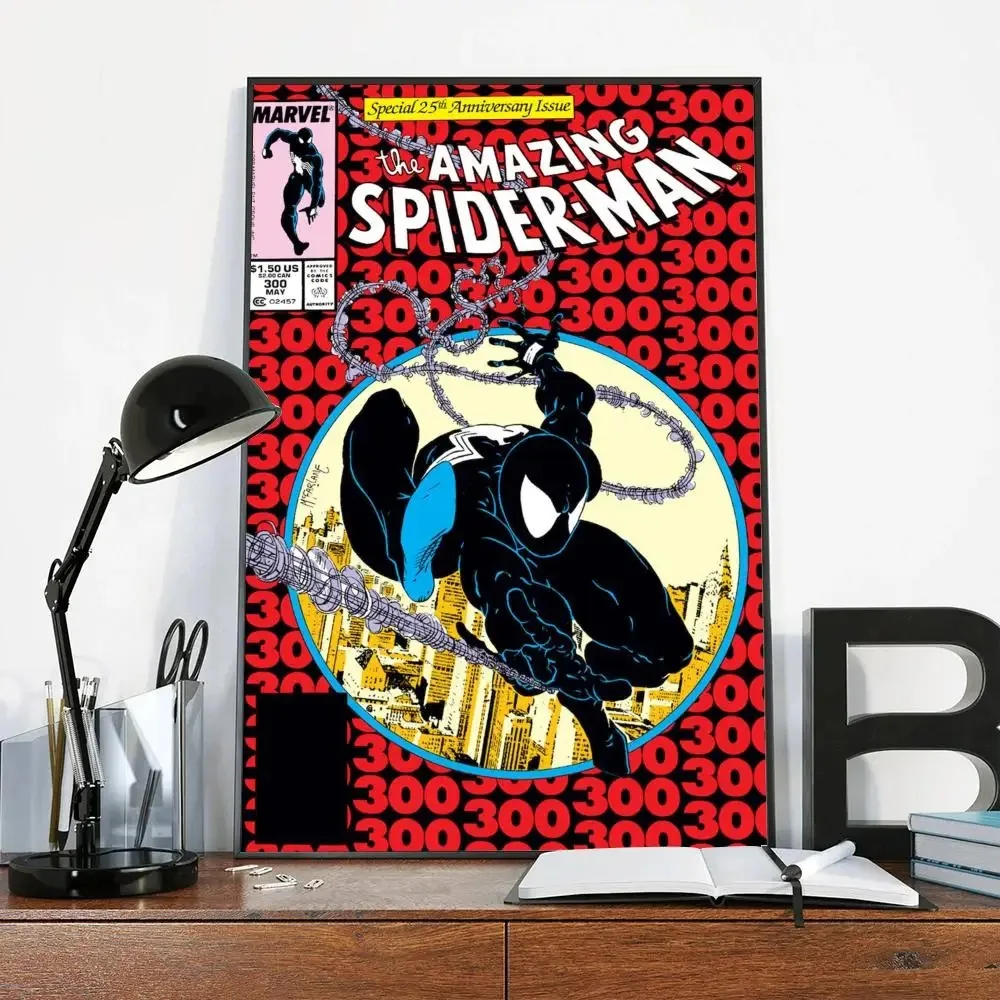 S-Spider-Man Superhero Classic Movie Posters Waterproof Paper Sticker Coffee House Bar Decor Art Wall Stickers, movie poster painting