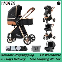 Baby Stroller 3 in 1 Prams Lightweight Stroller Compact Foldable Stroller Newborn Stroller Travel System Pushchair Baby Buggy