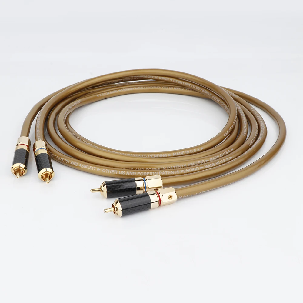 2PCS for new Cadas GOLDEN 5-C HiFi fever RCA audio cable signal cable 